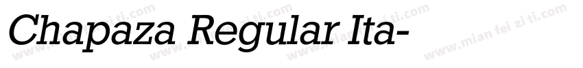 Chapaza Regular Ita字体转换
